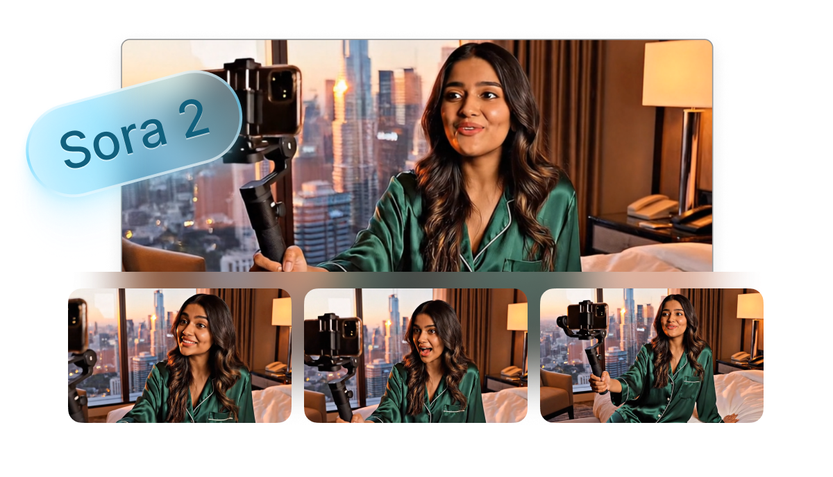 Sora 2 b-roll clip generated in Visla, then refined with Scene-Based Editing and branded overlays.